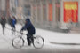 Biking  in a Snowstorm