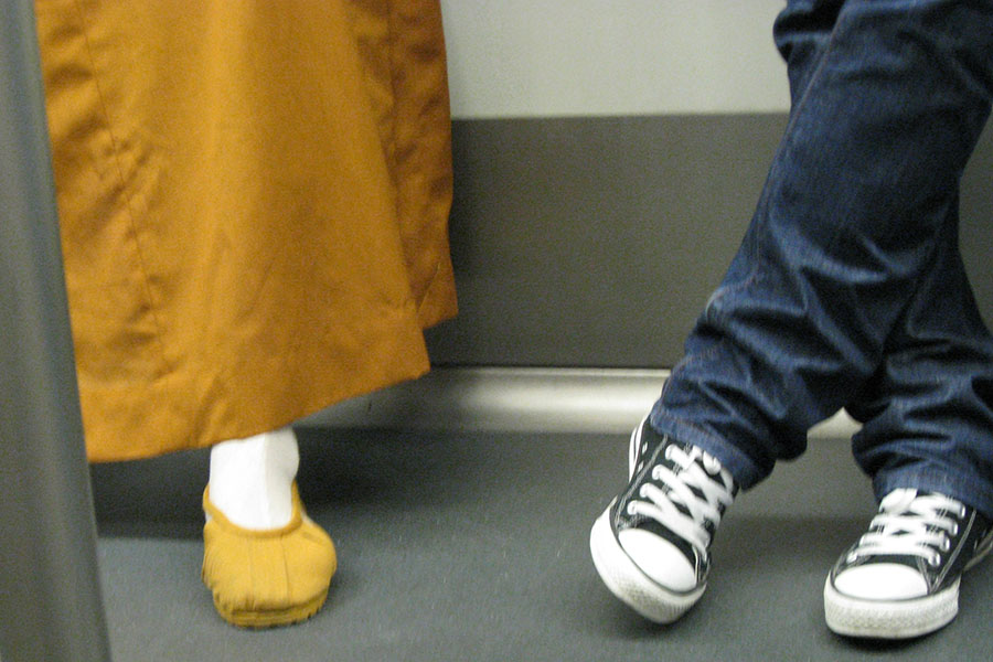 Footwear on the Subway