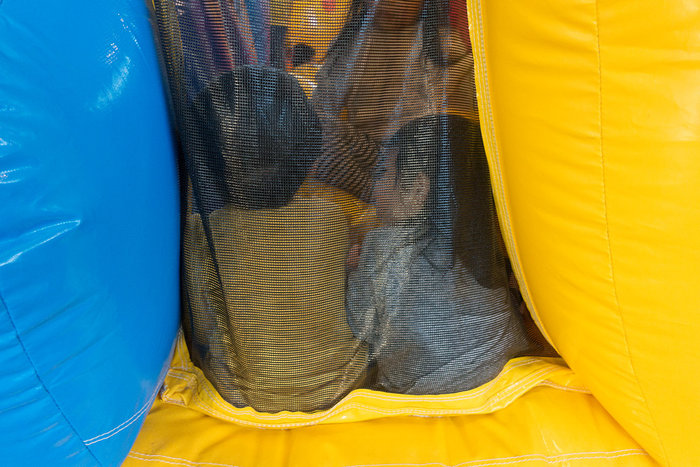 Friends in the Bouncy Castle